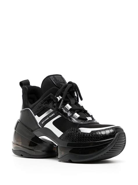 michael michael kors olympia leather chunky trainer sneakers|Michael Kors olympia trainer extreme.